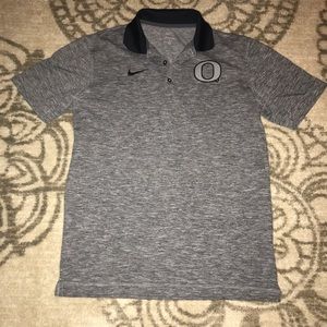 Men’s Nike DryFit Oregon Ducks Heathered Polo Gray